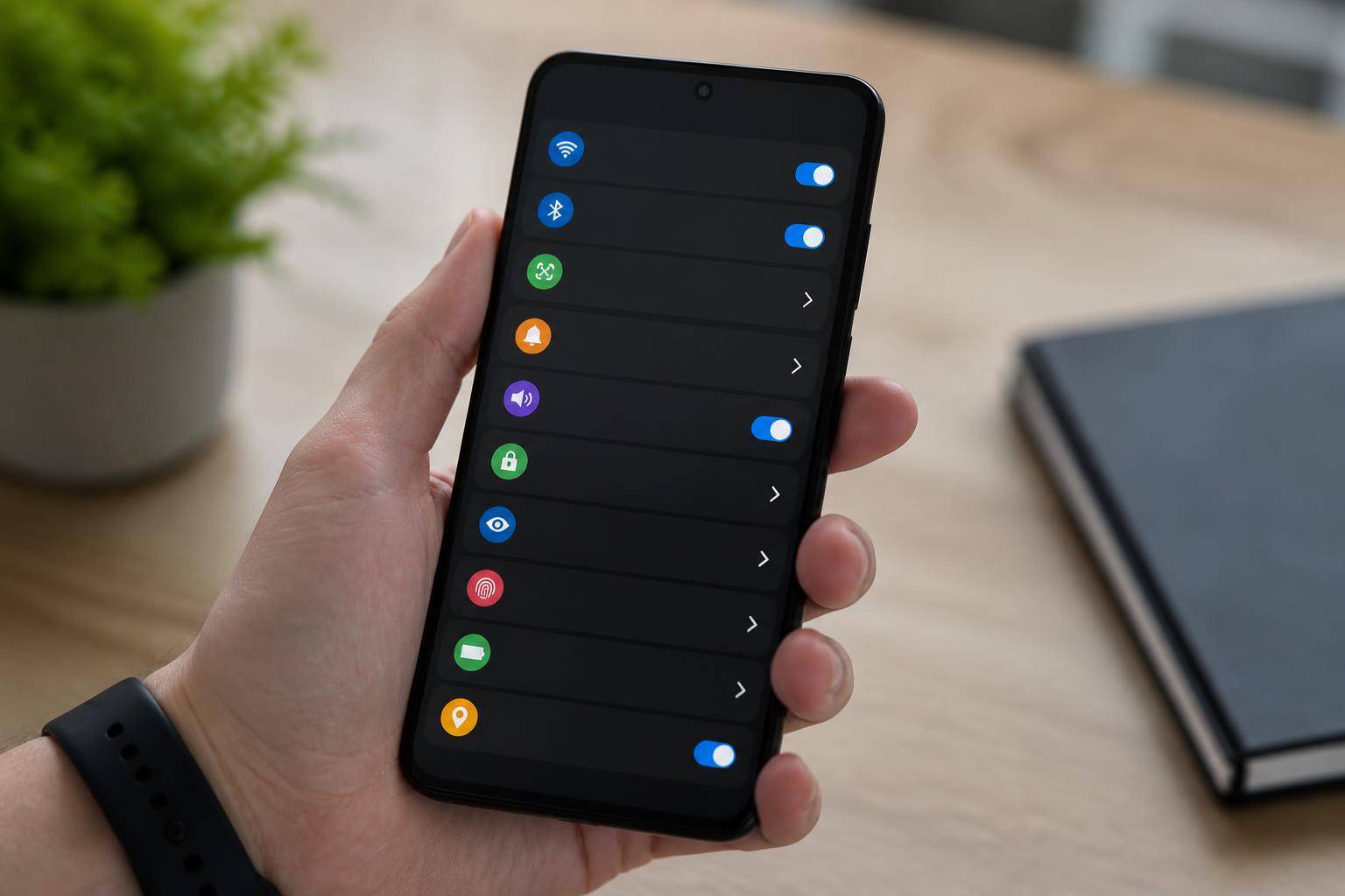 ajustes de Android que