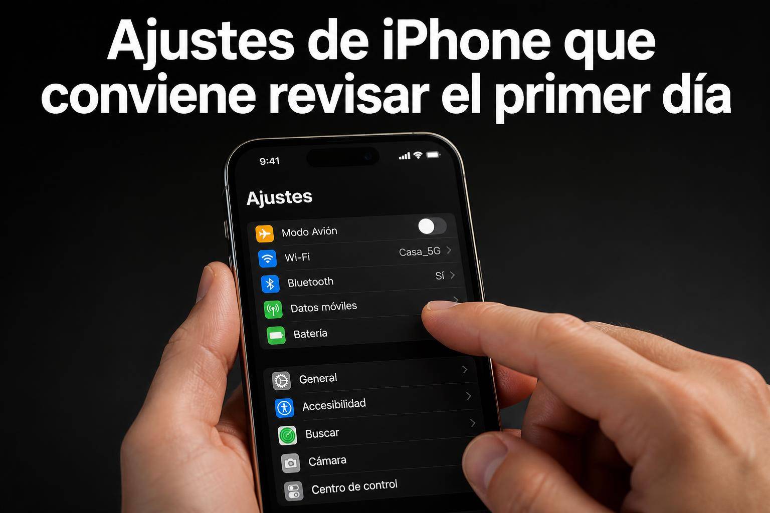 ajustes de iPhone