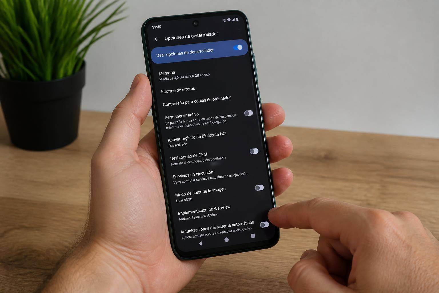 ajustes ocultos en Android