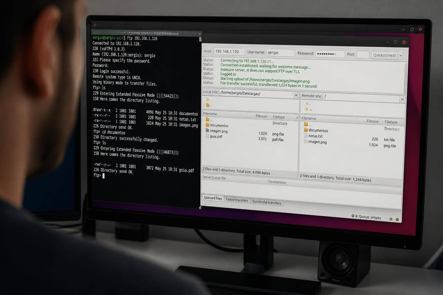 configura un servidor FTP